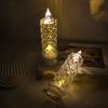 LED Crystal Table Lamp Decorative Flameless Electric Candles Crystal Candles LED Light for Bedroom Party Christmas Decor
