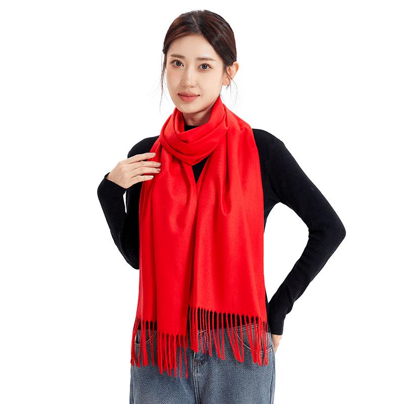 Customized Red Scarf with Logo and Embroidery for Events and Reunions