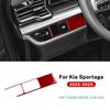 Real Soft Carbon Fiber Sticker For Kia Sportage NQ5 2022 2023 2024 2025 LHD RHD Car Headlight Switch Frame Trim Accessories