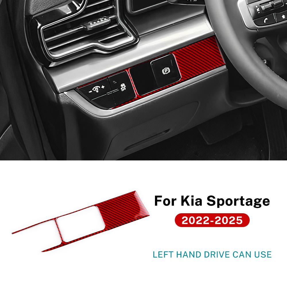 

Real Soft Carbon Fiber Sticker For Kia Sportage NQ5 2025 2025 2025 2025 LHD RHD Car Headlight Switch Frame Trim Accessories