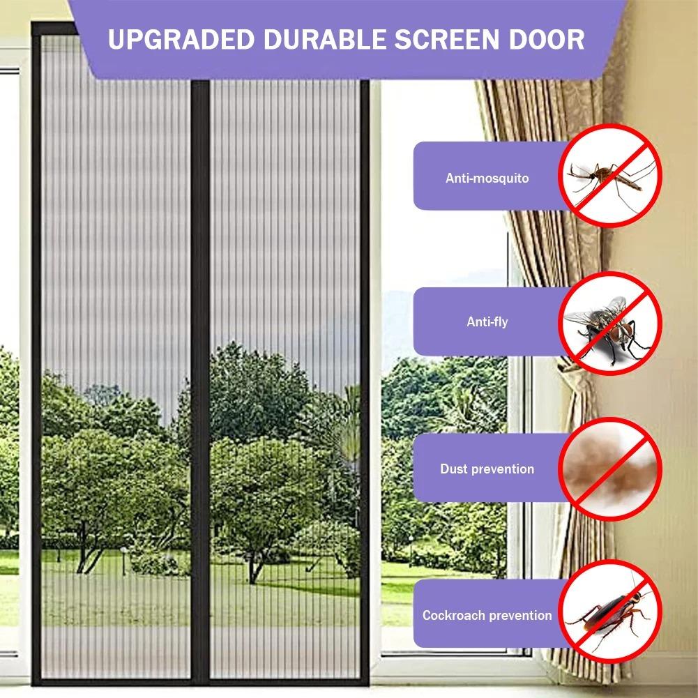 Magnetic Door Curtain Summer-Specific: Heavy-Duty Insect-Proof Mesh, Hands-Free Auto-Closing, No-Drill Install, Pet-Friendly