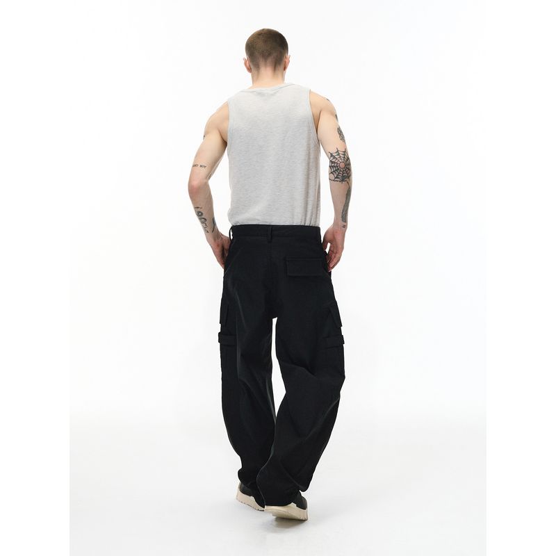 American Street Style Retro Large Pocket Wide-Leg Cargo Pants for Men and Women 2025 Autumn Trendy Brand Loose Durable Casual Long Pants