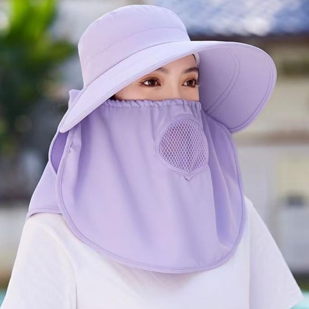 Breathable Sunscreen Sun Hat Lightweight Neck Flap Hat Fashion Picking Tea Hat  Hiking