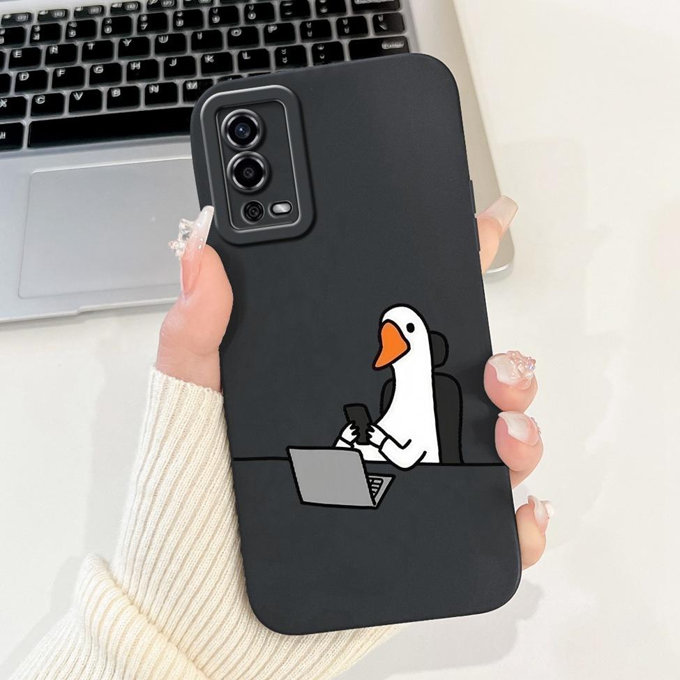 For Oppo A55 4G Case CPH2325 Silicone Cute Cat Fashion Butterfly Flowers Love Painted Cover For Oppo A55 4G Phone Case