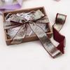 5 Yards Frayed Edged Satin Handmade Bronzing Ribbon for Wedding Invitation Bouquets Birthday Party DIY Decoration Gift 3Roll