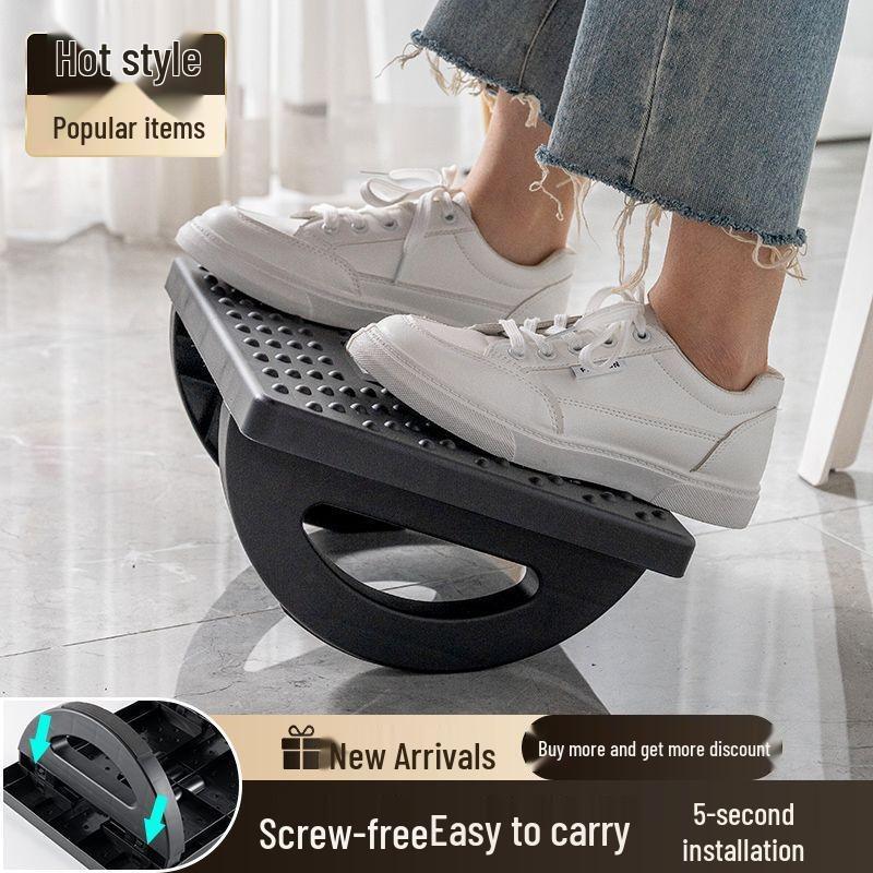 Under-Desk Footrest Stool: Anti Cross-Leg Design