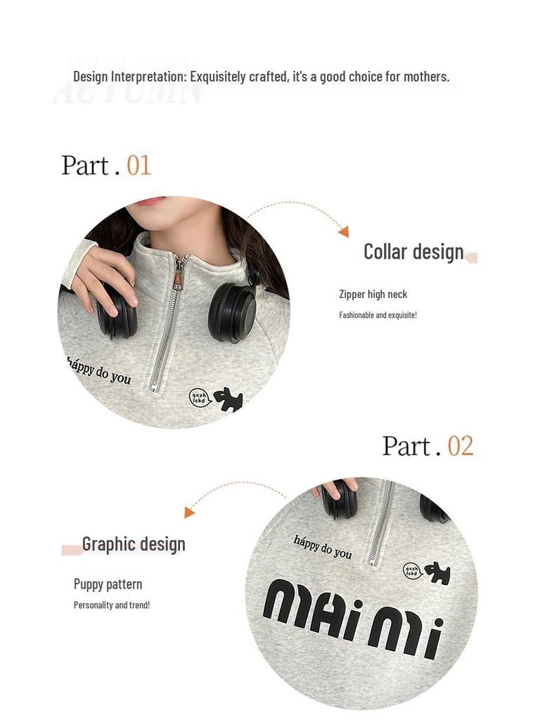 Trendy 2025 Girls' Autumn Sweatshirt & Jeans Set - Fashionable Two-Piece for Older Kids