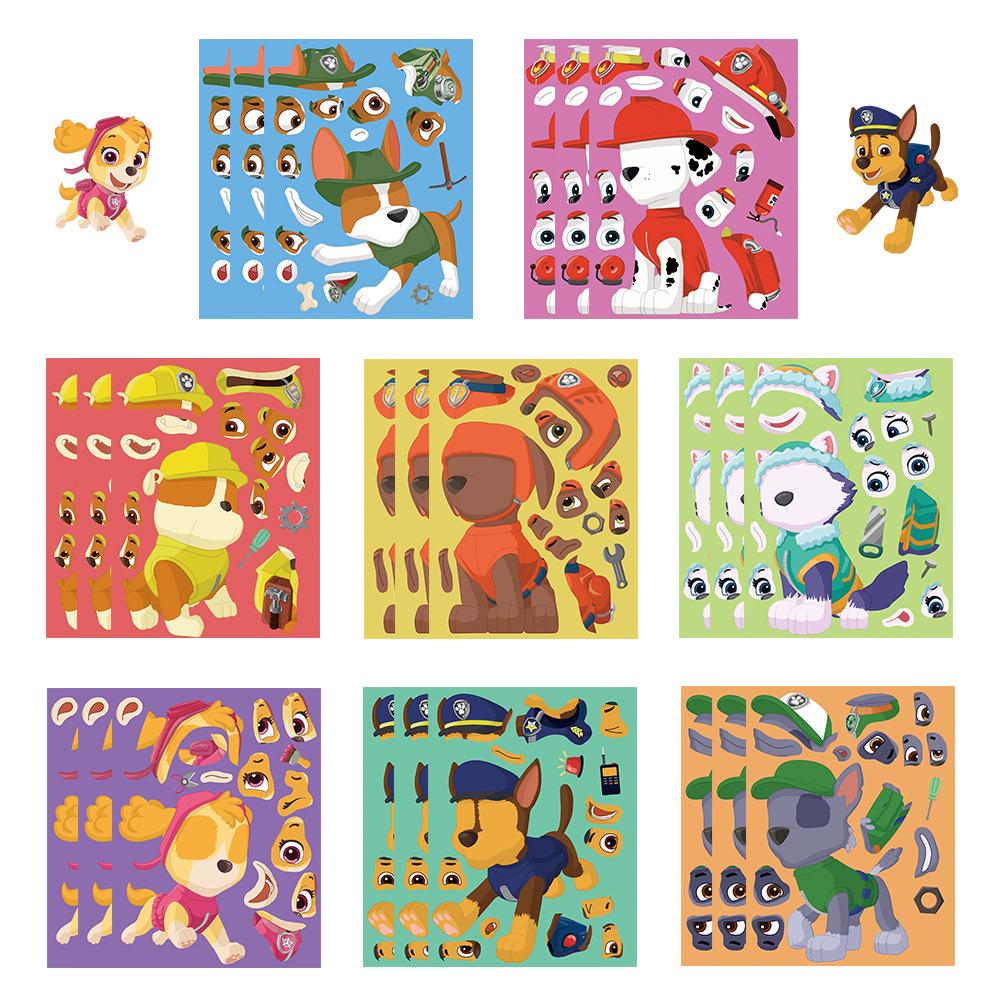 

8 Cute Cartoon Dog Waterproof Collage for DIY Journaling and Device Decoration