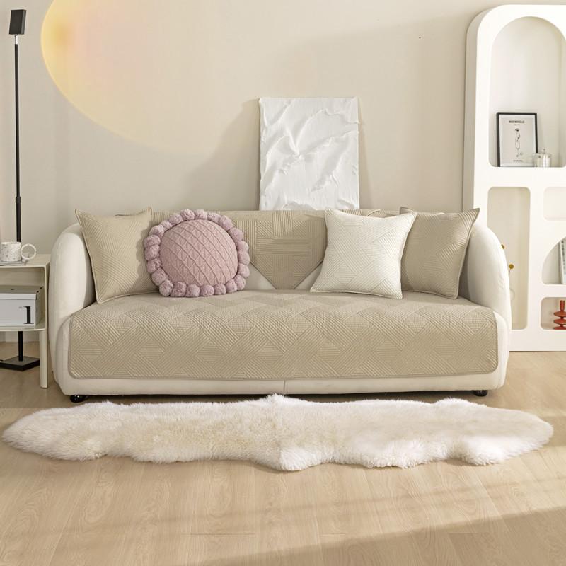 Four Seasons Universal Washed Cotton Quilted Geometric Sofa Cushion Modern Simple Non-slip Sofa Cushion Towel