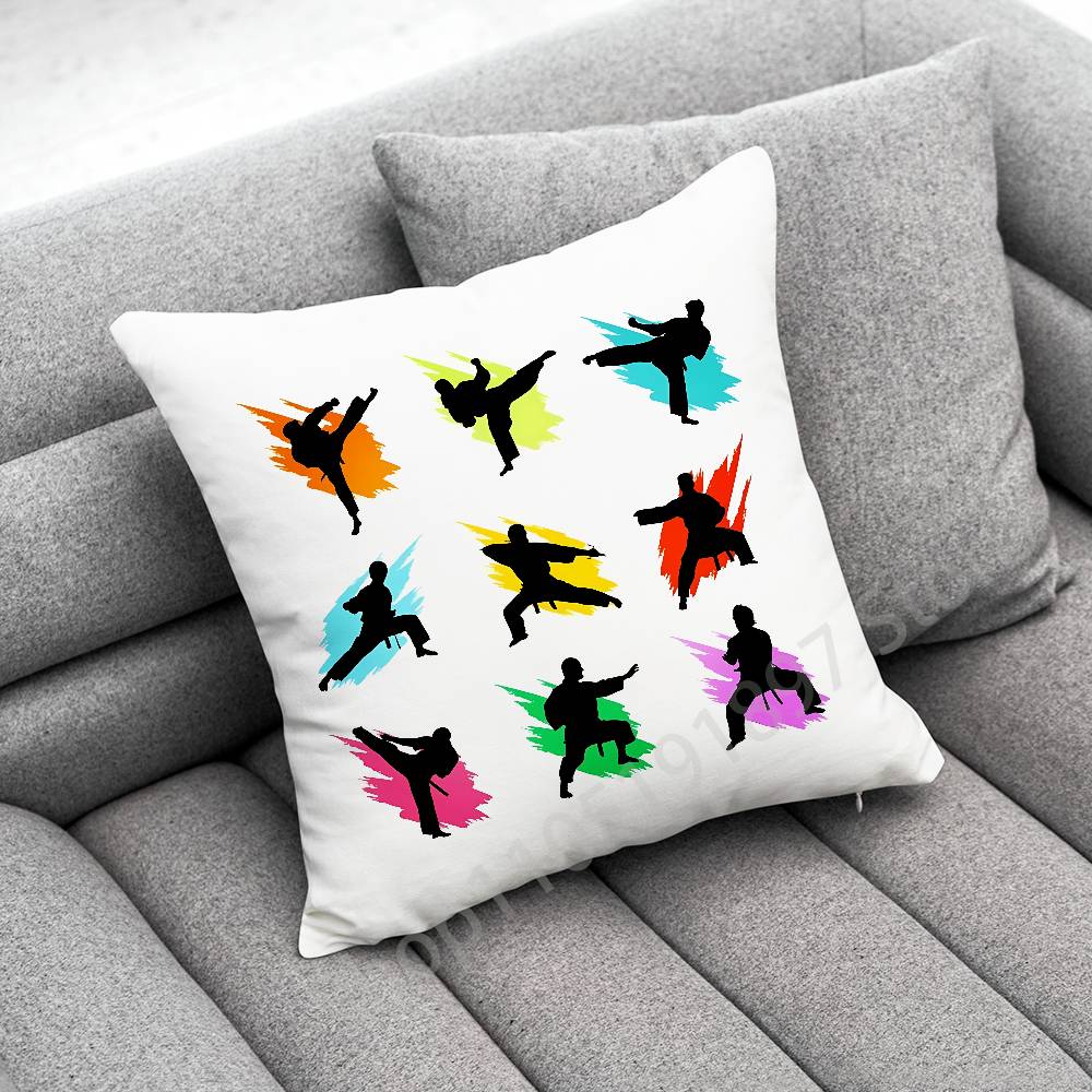 Brazilian Jiu Jitsu BJJ Throw Pillow Case For 50x50cm 40x40cm 55x55cm 45x45cm 30x30cm Square Bedroom Pillowcase Cover