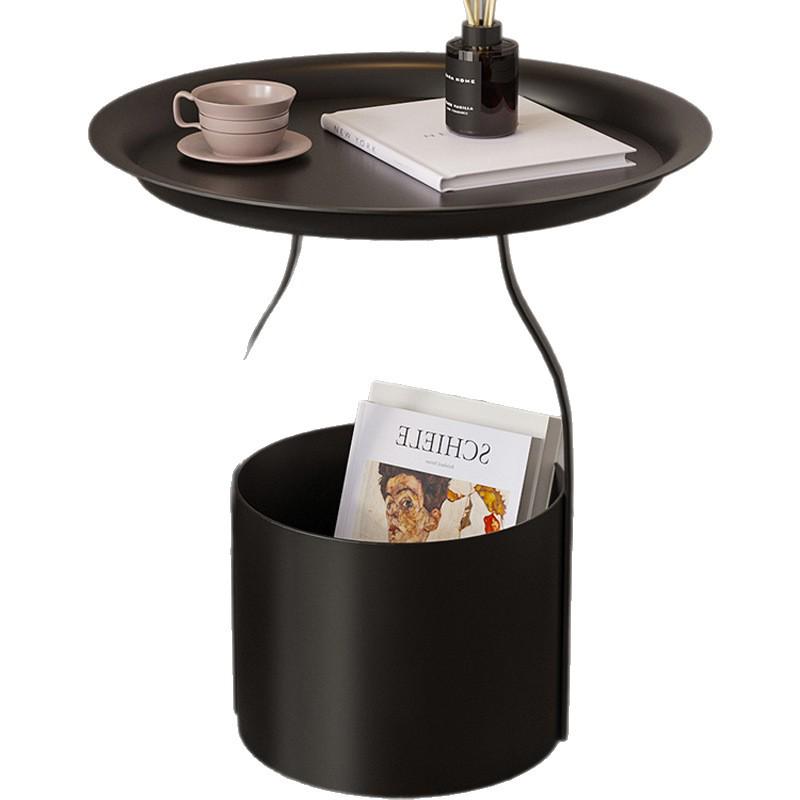 Modern Iron Art Bedside Nightstand/Table with Storage