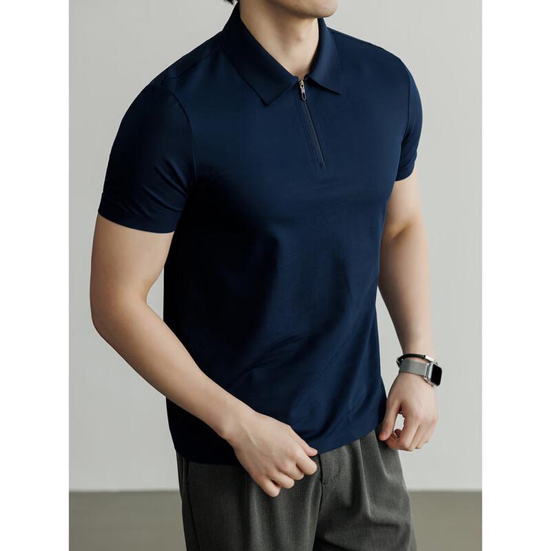 

ROMON Men s 2026 Summer Half-Zip Polo T-Shirt XXL