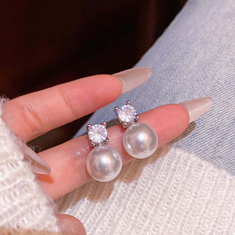 S925 Silber Blumenperlenohrringe - Eleganter und luxuriöser Damenschmuck