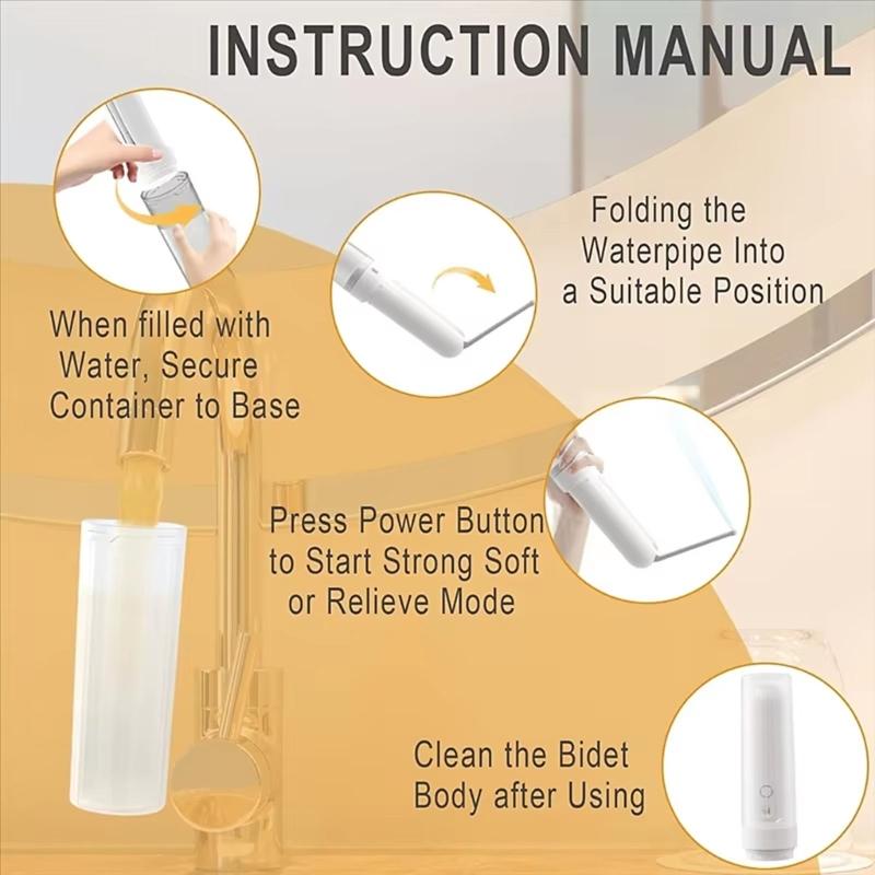 Bidé Lavador Eléctrico Femenino Impermeable 180ML Portátil con Diseños Silenciosos Dispositivo de Lavado Ideal para Viajes Cuidado de la Limpieza