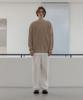 AGOD Crew Neck Ribbed Oversized Hazzi Knit [Beige]