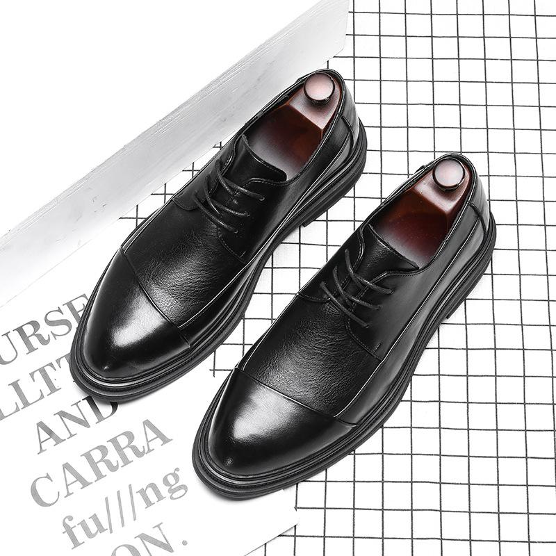 Youth British Korean version pointed leather shoes men's business dress trend breathable suit men's wedding shoes M22-G