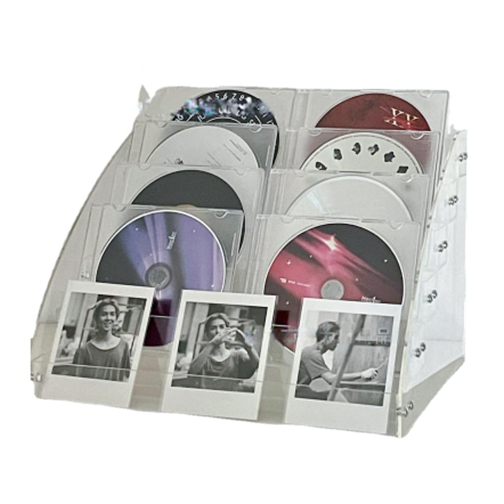 Cascading CD Storage Rack Organize Cd Collection With Style Nail Polish Organiser Dvd Storage Boxes