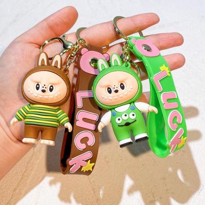Labu Cloth Keychain 1PCS Cartoon Bucktooth Boy Boy Schoolbag Pendant Car Key Chain Small Gifts