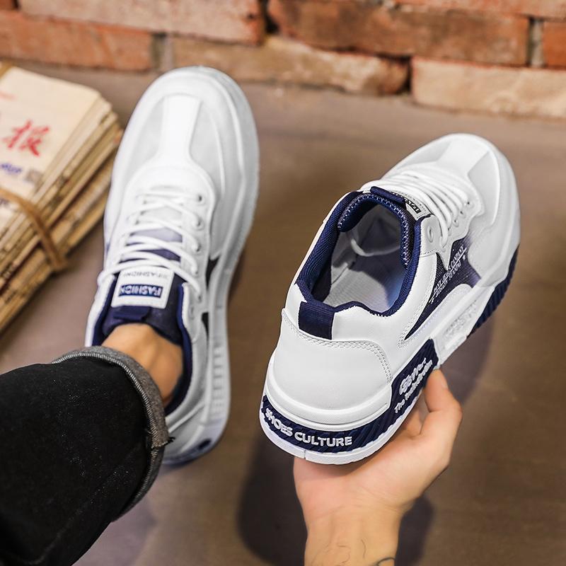 

New Autumn Men s Sneakers Men s Comfortable Platform Shoes 2026 Trend Lace-up Vulcanized Shoes White Casual Sneakers Zapatillas 44