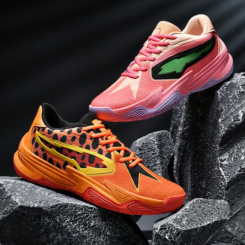 Mandarin duck basketball shoes male teenager middle school student high-top cement floor actual combat training sports shoes casual shoes