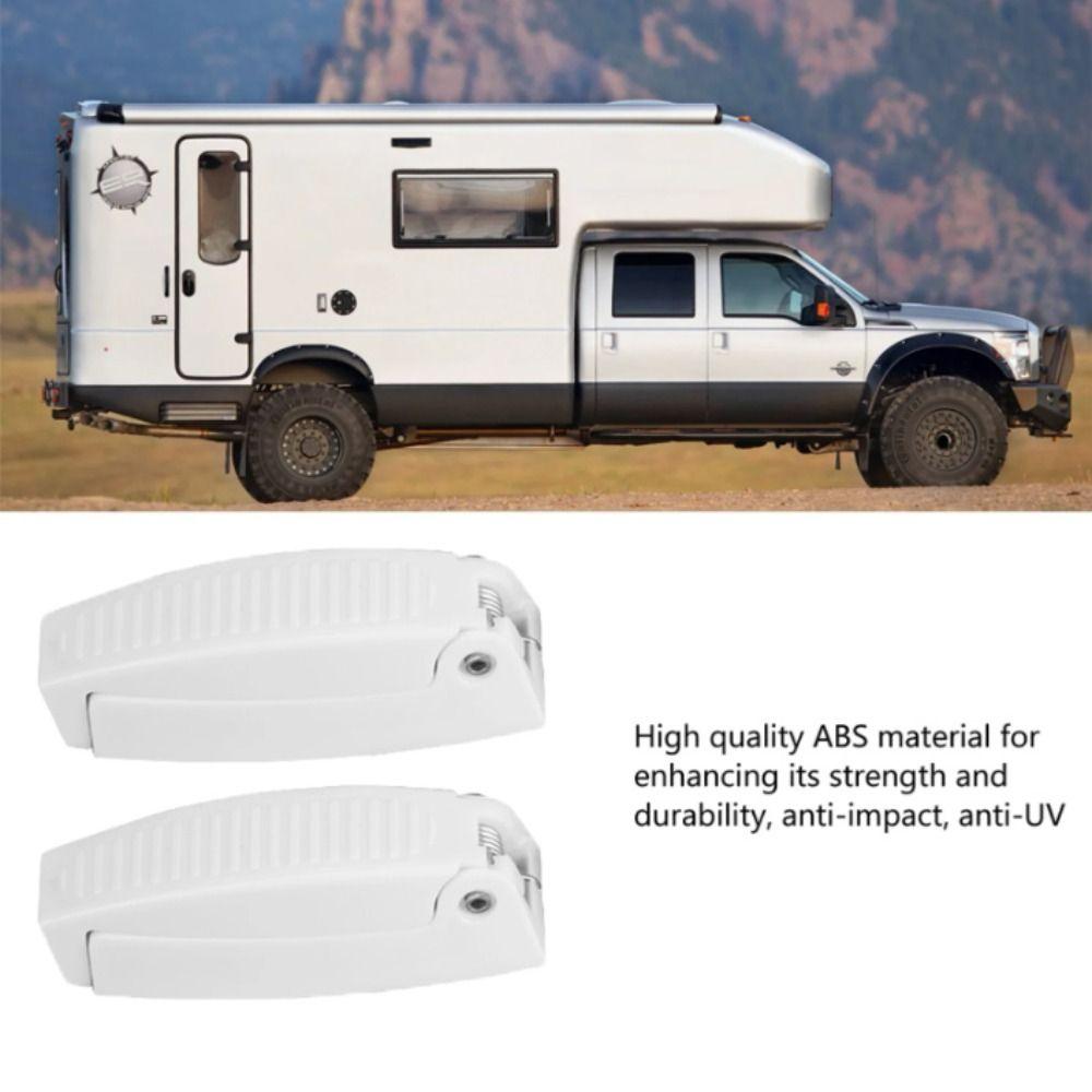 Rounded Baggage Door Clip White Door Clip Bracket Compartment Lock  Motorhome