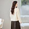 Women's Round Neck Single-Breasted Short Coat