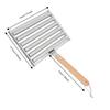 Abnehmbarer Holzgriff Hot Dog Roller Silberner Hot Dog Grill Wurstgrill Camping Kochstelle
