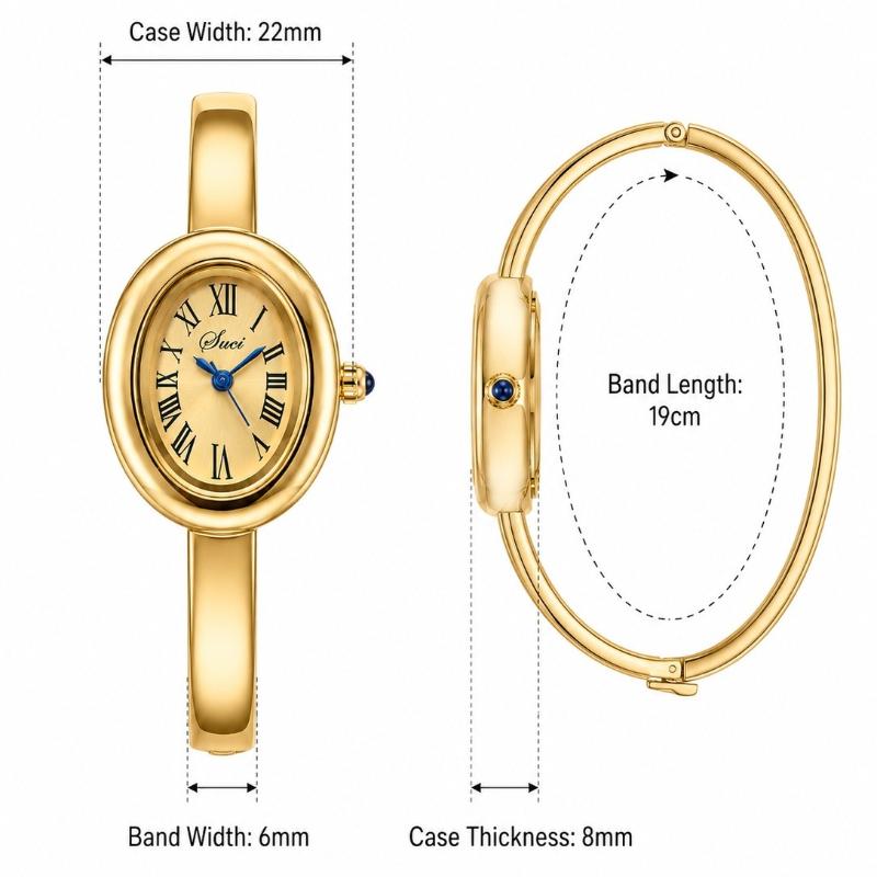 Luxury Brand Oval Women's Watch Stylish Minimalist Ladies Bracelet Quartz Watch Elegant Thin Watches for Woman relogio feminino