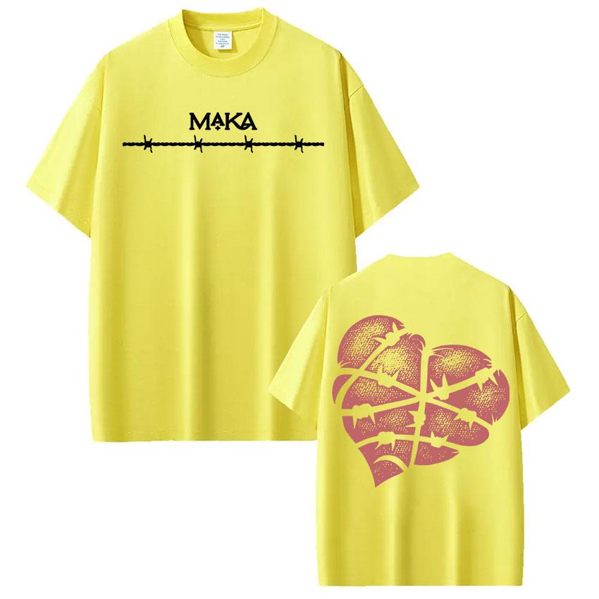 Rapper Maka Aura Tour 2025 Album Merch T-Shirt Men Women Retro Aesthetic T-Shirts Fashion High Quality Cotton T Shirt Streetwear