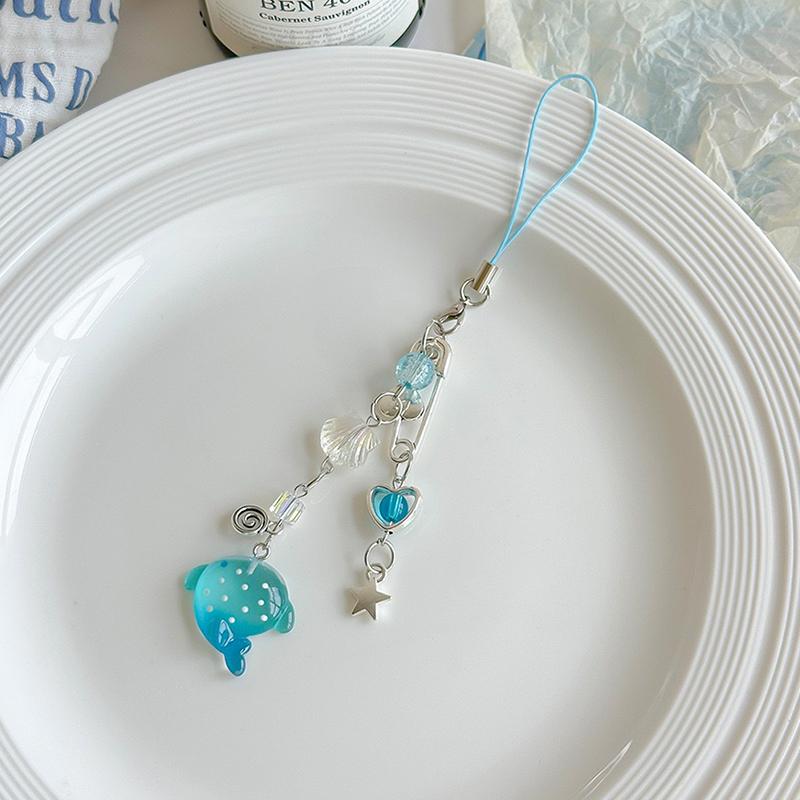 Handykette mit Ozean-Thema, Schlüsselanhänger mit Meeresmotiven, Hai-Handyanhänger, Taschenanhänger-Accessoire