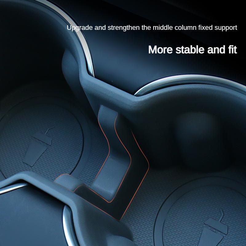 Pentru Tesla Model 3 Suport pentru pahare de apa Insert Consola centrala Organizator Cutie de depozitare TPE Model3 Accesorii auto