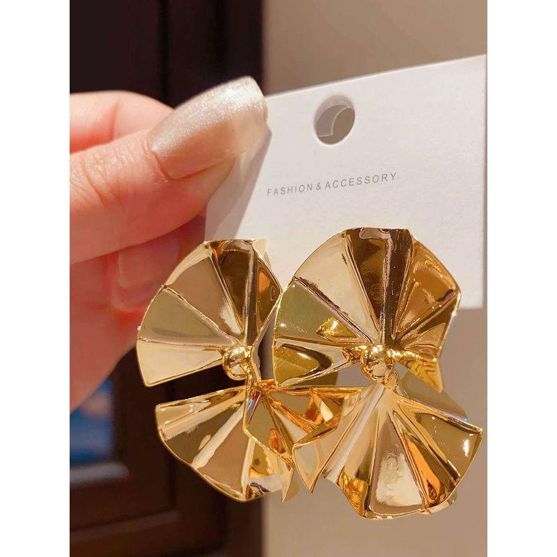 S925 Sterling Silver European and American Style Geometric Irregular Earrings for Women, Light Luxury Niche High-End Temperament Stud Earrings