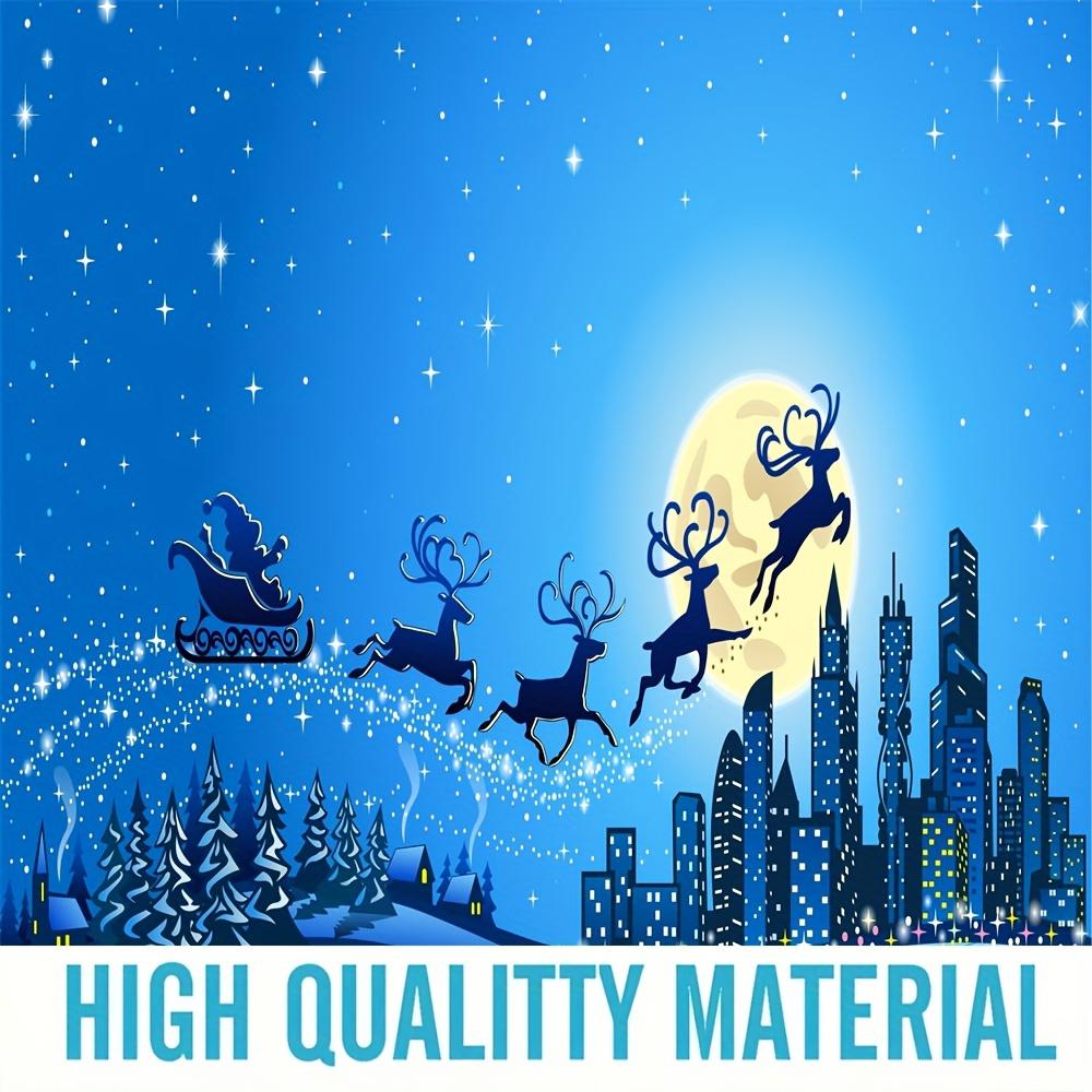 4Pcs Luxury  Christmas Elk Shower Curtain Sets for Bathroom Non-Slip Bathroom Rugs Lid Toilet Cover Bath Mat