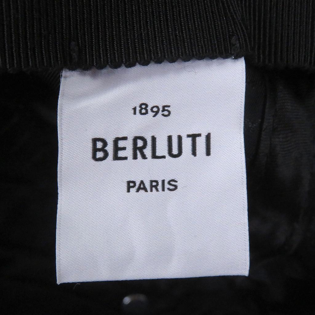 Great BERLUTI cap Calligraphy Scritto Denim Baseball Indigo blue cotton Used