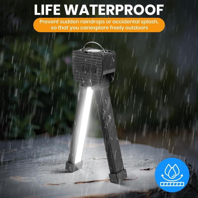 USB Rechargeable LED Work Light Foldable Flashlight with Magnetic Hanging Hook Type-C Charging Torch or Camping Car Repair
