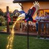 Bald Eagle Statues for Patios Solar Garden Stake Light, Patriotic Outdoor Resin Durable Wildlife Lawn Weather?Resistant Landscape Light Yard