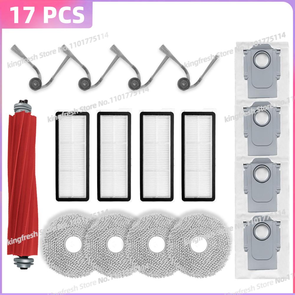 Adatto per ( Roborock QR 798 / QR 598 / QV 35A / QV 35S / Qrevo L ) Parti Spazzola Laterale Principale Filtro Sacchetto Mocio QR798 QR598 QV35A QV35S