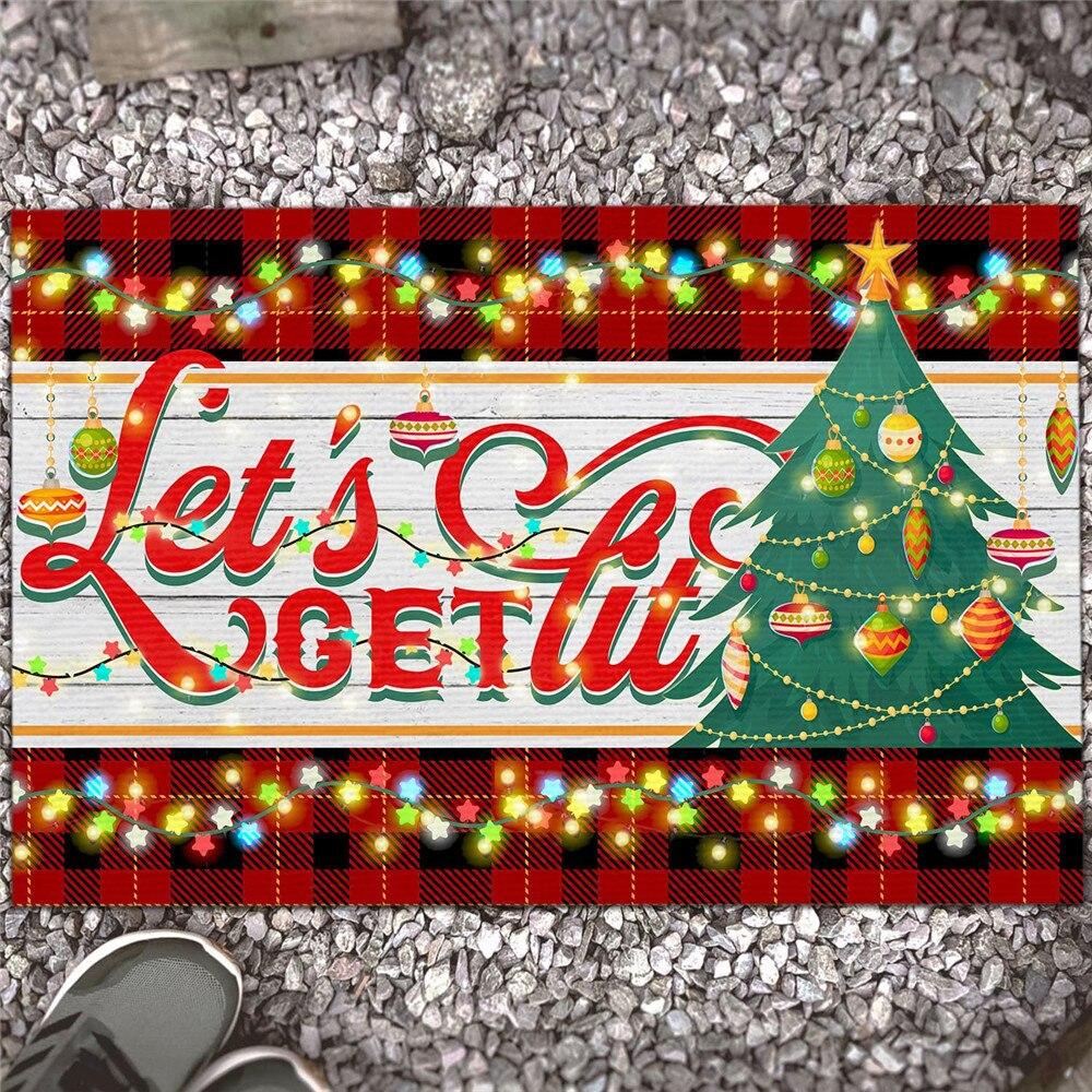Kaufe Merry Christmas Doormats 3D Graphics Love Christmas Tree Carpet