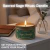 Sage Smudge Scented Candle Premium Sage Smudge Purify Elevate Energy Cleansing Candle for Meditation Winter Gifts Gift For Woman