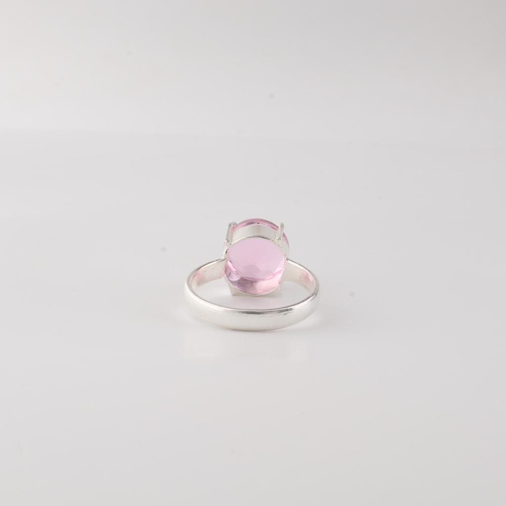Morganite Gemstone 925 Sterling Silver Handcrafted Women Ring For Gift  RR-72-11