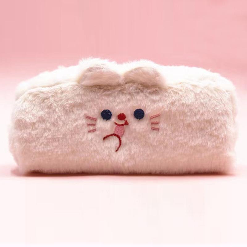 

Korean Bear Pen Case Stationery Trousse Scolaire Pencil Bags Kawaii Pencil Case Big Plush School Pencil Case For Girls