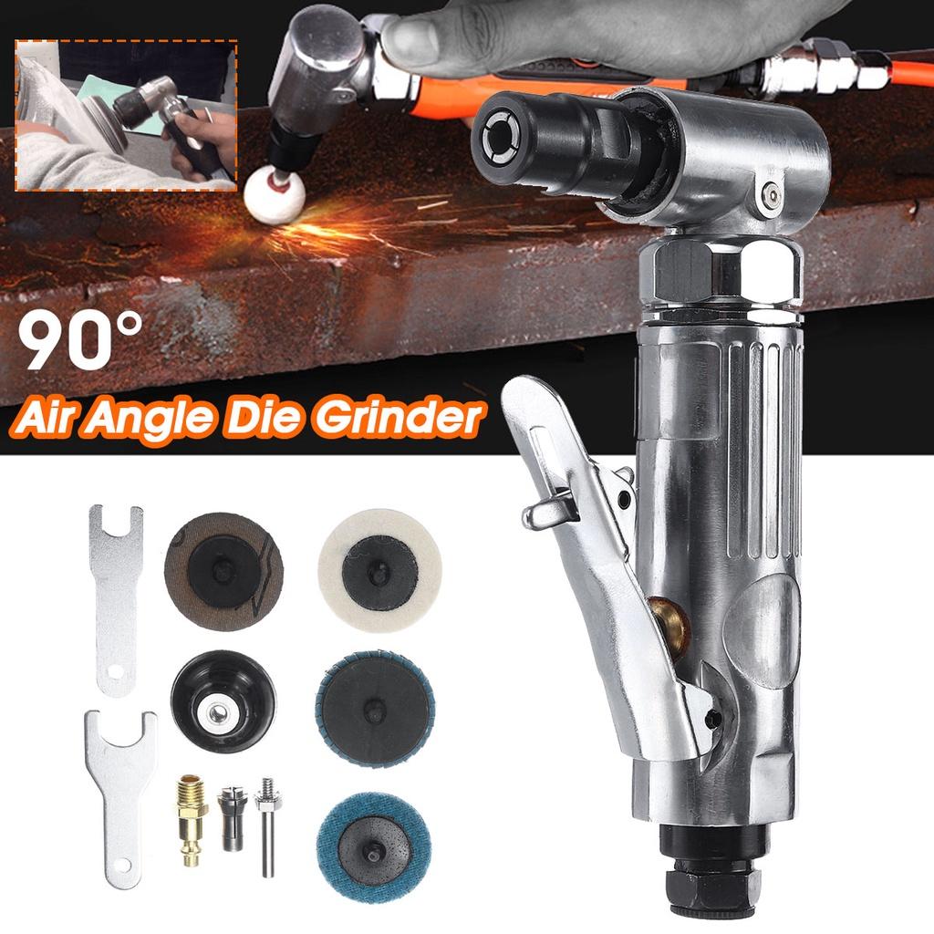 Mini 1/4 90 ° Pneumatic Grinding Machine Poratble Tools Cut Off Polisher Mill Engraving Tool Set Air Angle Die Grinder