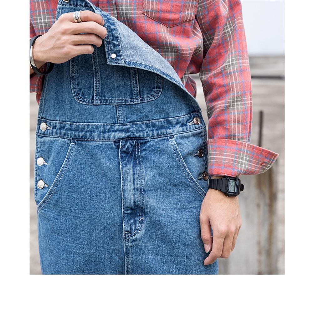 Pánské kalhoty s náprsenkou volné rovné pracovní kalhoty One Piece Workwear Suspenders Sub