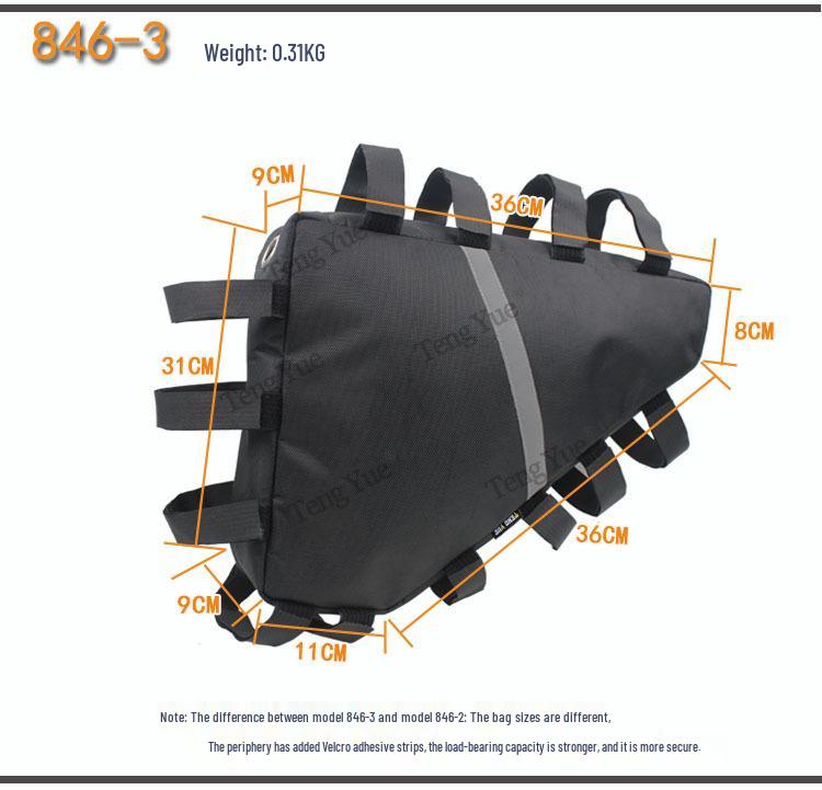 846 Dreieckrahmen Oberrohrtasche - Radsport Aufbewahrungsbeutel/Akkupack