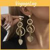 Modieuze Lange Hartvormige Oorbellen Eenvoudig En Veelzijdig Ontwerp Voor Vrouwen Trendy Look