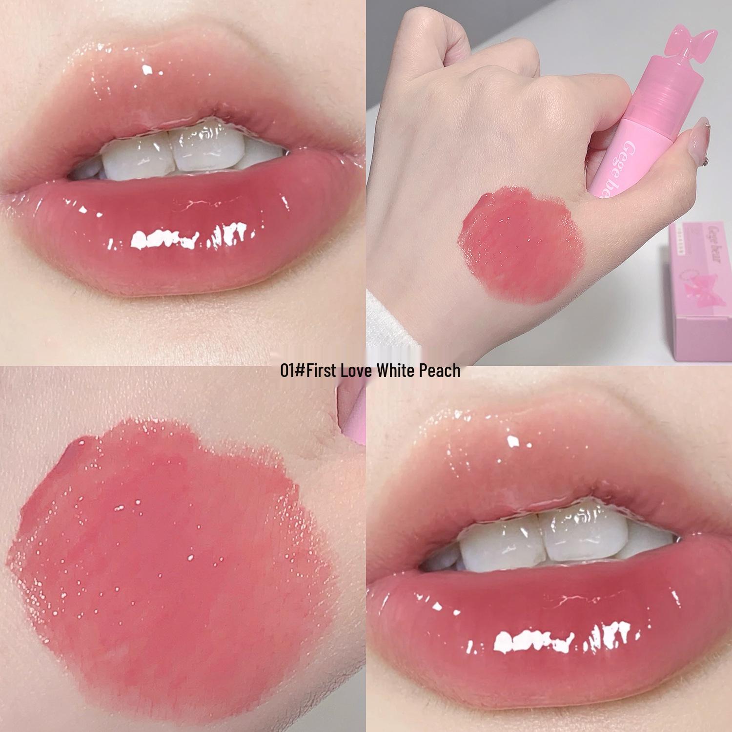 Gege Bear Little Fairy Water Glow Lip Glaze - Moisturizing, Mirror Finish, Plumping, Long-Lasting, Non-Sticky.