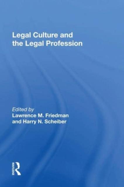 Kniha Legal Culture And The Legal Profession