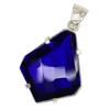 Natural Blue Tanzanite Pendant 87.5 Ct CERTIFIED Sterling Silver 925 Jewelry AI-84-NS