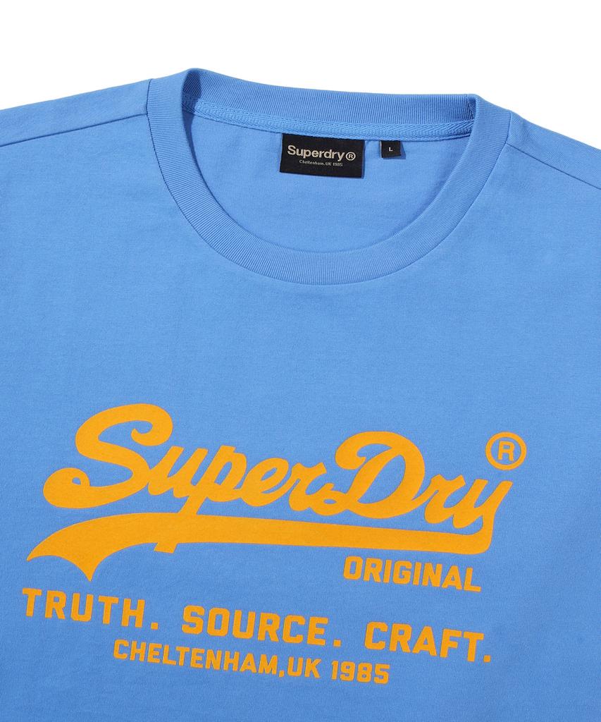Syupeodeulai Vintage Logo T-Shirt Blue
