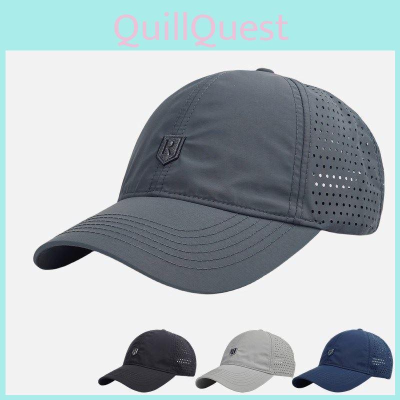 Mens Summer Baseball Cap With Sunshade Brim In Durable Polyester For Outdoor Use